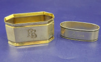 Vintage German 2.50" 800 Silver Napkin Ring Initials EB 800 Silver Napkin Ring Inscribed Agnes