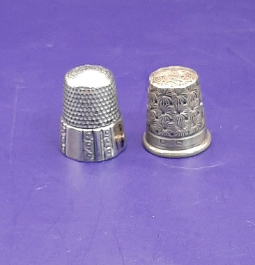 Antique .75" English Sterling Thimble Charles Horner Sterling Thimble
