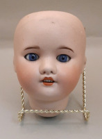 Antique 6" French Doll Head Mase by SFBJ Paris Weighted Eyes. One small crack on the back of the head