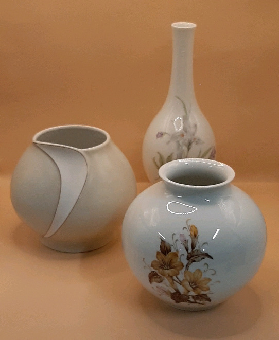 Vintage 8" Kaiser West Germany Marina Vase Designed by K Nossek Kaiser West Germany Nuvola Vase Kaiser West Germany Arlette Vase