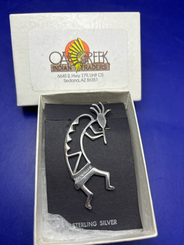 Southwest Sterling Silver Kokopelli Brooch