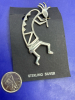 Southwest Sterling Silver Kokopelli Brooch - 3
