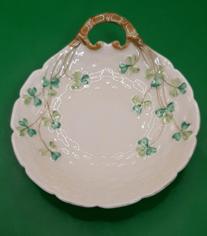 Vintage Belleek 5.50" Dish Third Black Mark