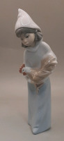 Vintage Lladro Porcelain 9 5" Girl with Chicken Figurine Made in Spain