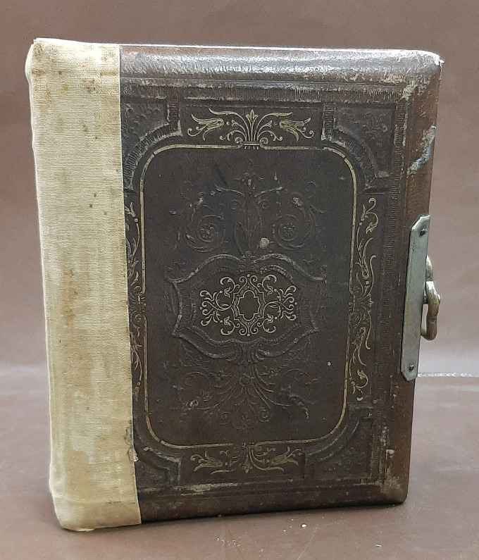 Antique 6"H Photo Album 29 Photos 13 Tin Types DA Weese Dunnville CA Arthur Simcoe Hillman Buffalo etc