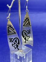 Southwest Sterling Silver Kokopelli Earrings