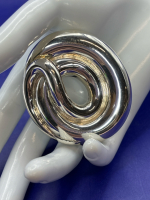 Frederic Jean Duclos 925 Sterling Silver on Wax Modernist Brooch