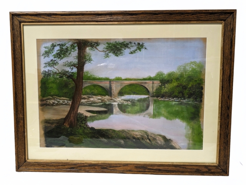 Large Framed Signed Pastel Painting Signed M.M. Pearson 31" x 23.2"
