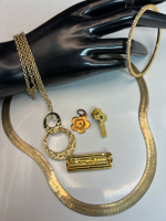 CZ MCM Ring Celtic Cross Pin Hammered Necklace Folli Follie