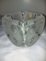 Spode Dice Heavy Crystal Ashtray 4.25"x3.5"x4.25"