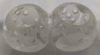 Spode Crystal Dice Candle Holders 2.5"x2.5x2.5"