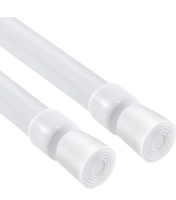 New YYWL&HP Spring Tension Curtain Rod White 2Pack Adjustable Length 53-98 Inch, Diameter 0.86 Inch, Self-Extending Adjustable Length Hanging on Windows , Doors