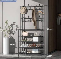 Simple Life Multifunctional Shoes and hat Rack Clothes Hanger Clothes Rack Multi-Layer Assembled Shoe Rack
