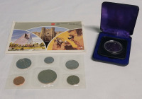 1986 Canadian Uncirculated Coin Set , Sealed & 1976 Canadian Uncirculated One Dollar Coin