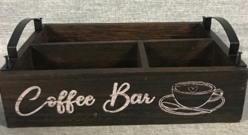 12.5”x8.5” “Coffee Bar” Wooden Crate