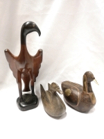 3 Wooden Birds