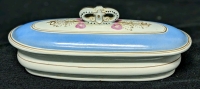 Antique Ironstone W & E Corn Burslem Covered Toothbrush Box 8.2" x 3" x 3.5" Tall (incl Lid)