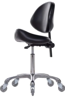 FRNIAMC Adjustable Saddle Stool Chairs With Back Support Ergonomic Rolling Seat