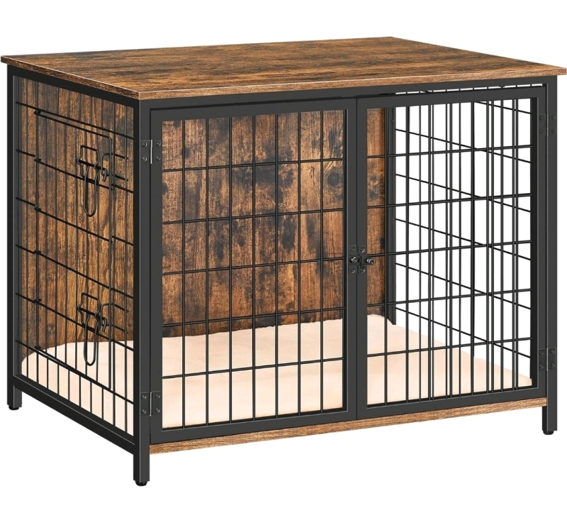 MAHANCRIS Dog Crate With Fur Flooring