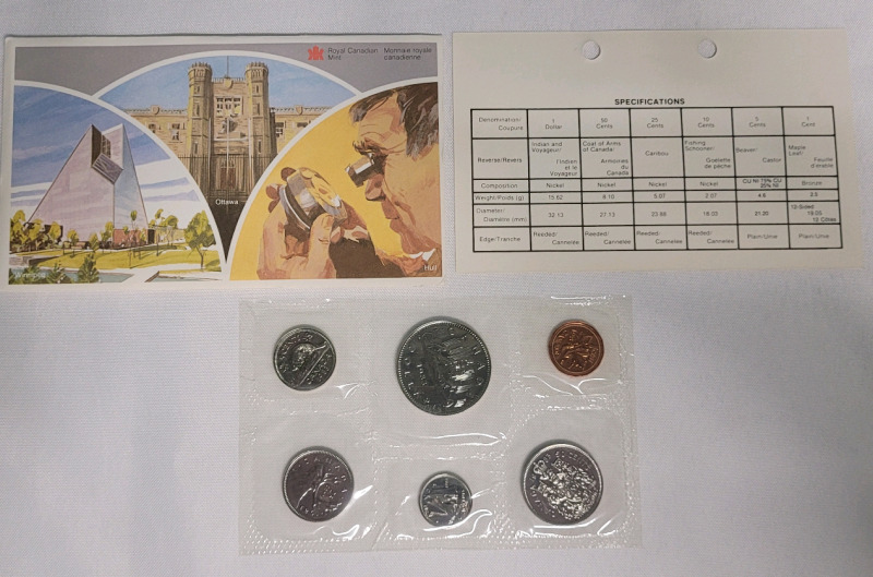1983 Canadian Uncirculated Coin Set , Sealed