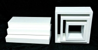 6 Floating Shelves: 3 Rectangular Shelves & 3 Nesting Square Shelves