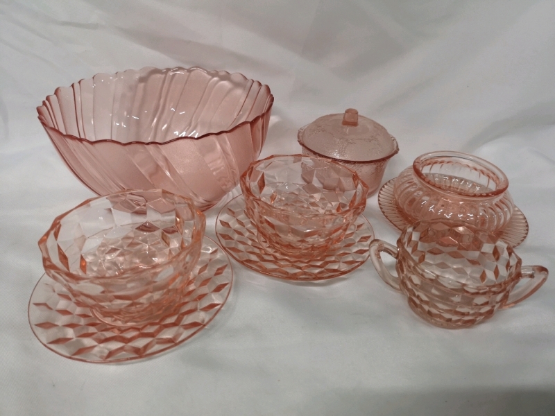 Vintage Pink Depression Glass