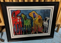 "Best Friends" Framed Print by Jenny Foster. 35" by 28" with Frame