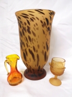 Vintage Glass Home Decor - Vase & Pitcher & Candle Holder