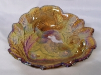 Carnival Glass Bowl 7.5" Long & 7" Wide & 2" Deep
