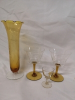 Vintage Glassware - Amber Glass
