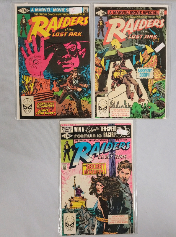 Marvel Comics ' Raiders of the Lost Ark ' Comic Series , Complete . 3 Issues #1 , #2 & #3