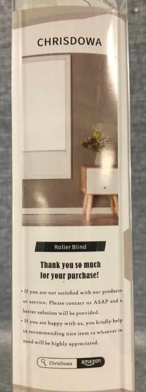 ChrisDowa 100% Blackout Roller Blind 36&rdquo;x72&rdquo;