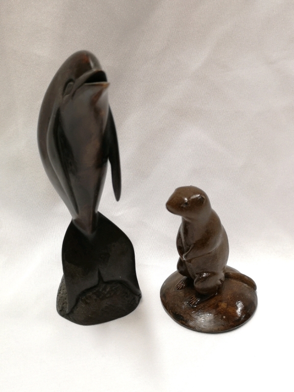 2 Wooden Animals - Dolphin +