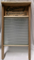 Vintage Washboard Wood & Glass 23.5" tall and 12" wide