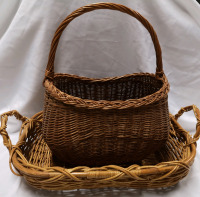 2 Decorative Wicker Baskets