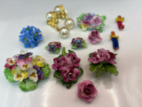 England Porcelain Brooches Crown China Crafts Adderley