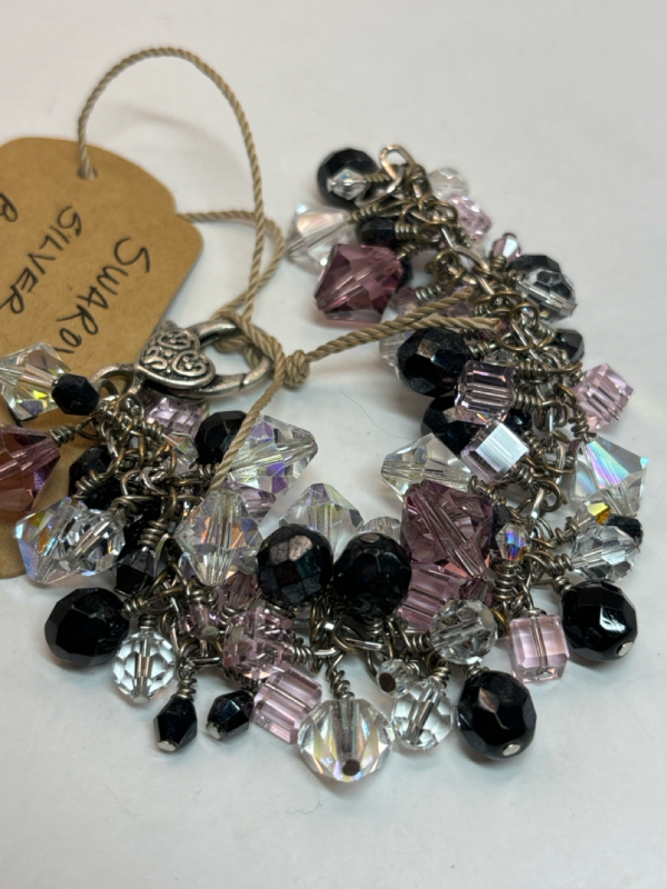 Swarovski Stones Crystal Cube Diamond Statement Bracelet