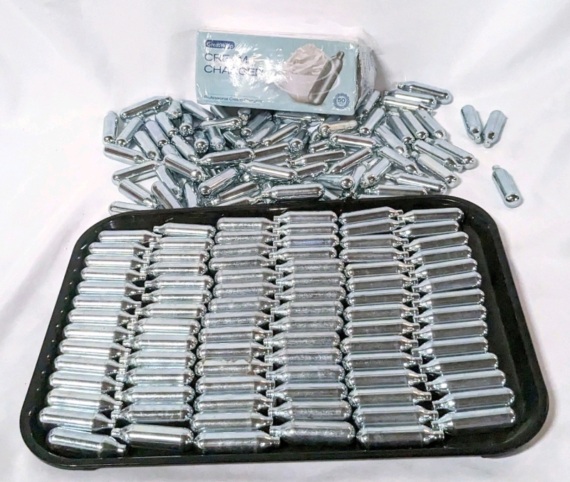 120+ New GreatWhip Professional Cream Chargers (each charger contains 8.2g of N2O)