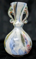 Vintage Silvestri Opere in Vetro a Cristallo Arte Murano 7.3" Tall Art Glass Vase Made in Italy