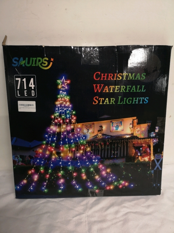 Like New Sauirs 714 LED Christmas Waterfall Star Lights - Working