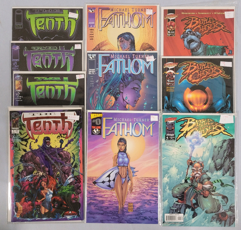 Image Comics : The Tenth , Fathom & Battle Chaser Comic Lot . Ten (10) Comics