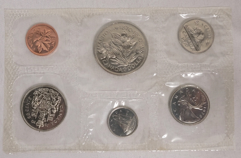 1970 (1870-) Canadian Manitoba Uncirculated Coin Set , Sealed