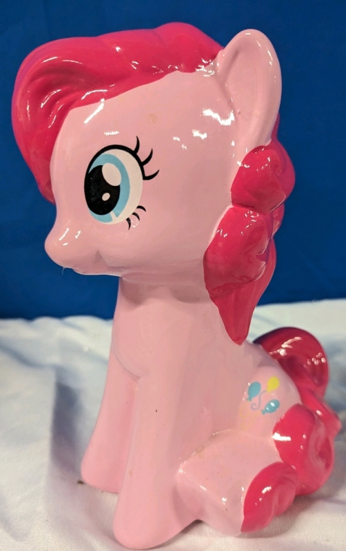 Pinkie Pie Ceramic Coin Bank. Stands 9" Tall.