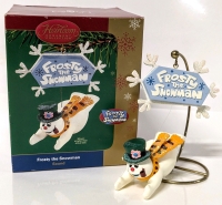 FROSTY the SNOWMAN Sugar Coated Christmas Ornament with Working Sound #118 by Carlton Cards (Approx 5" Long)