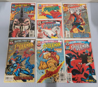 Marvel Comics The Adventures of Spider-Man . Seven (7) Comic Books . All Bagged & Boarded