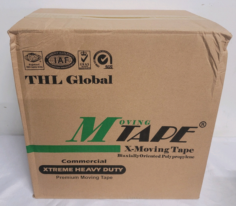 New - THL Global Biege Moving / Packing Tape , 36 Roll Box