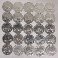 Vintage 1969 SUNCO / DX Antique Car Coin Collection Series 1 , Complete Set of 25