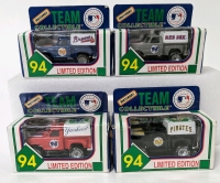 4 Vintage MATCHBOX MLB Limited Edition Diecast Collectible Trucks