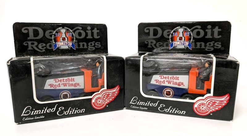 2 Vintage Limited Edition 1997 Stanley Cup 1:50 Scale Diecast ZAMBONI : Detroit Red Wings