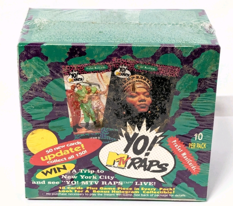 Vintage Sealed YO! MTV RAPS ProSet MusiCards Trading Card Retail Box (36 Sealed Packs, 10 Cards per Pack)